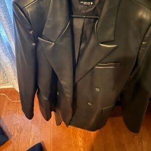 Black Leather Blazer
